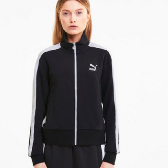 PUMA Classics Women's T7 Track Jacket in Black NWT - Picture 1 of 10